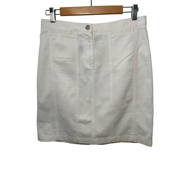 Jones New York white petite micro corduroy mini-skirt size‎ 8 - Picture 1 of 6